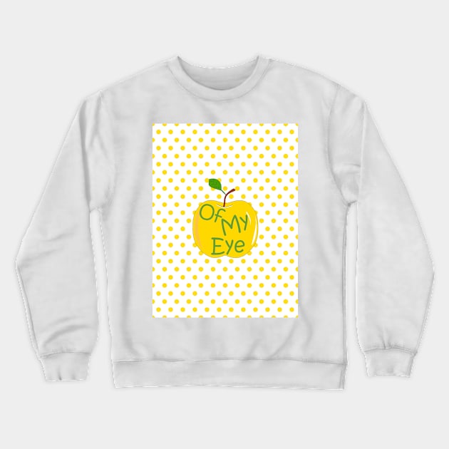 Apple Of My Eye Yellow Crewneck Sweatshirt by SartorisArt1